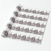 Waterverf Manhattan skyline in New York Cadeaupapier (Uitgerold)