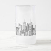 Waterverf Manhattan skyline in New York Matglas Bierpul (Center)