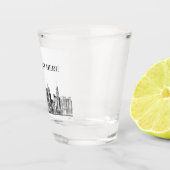 Waterverf Manhattan skyline in New York Shot Glas (Rechts)
