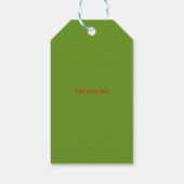 Waterverf Manuscript met Kerstmis  Groene Gift Lab Cadeaulabel (Achterkant)
