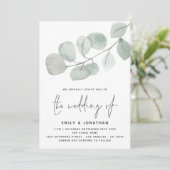 Waterverf Manuscript Weddenschap met Artsy Eucalyp Kaart (Staand voorkant)