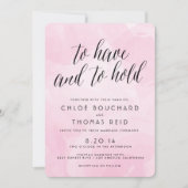  Waterverf Manuscript Wedding Invitations Kaart (Voorkant)