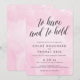Waterverf Manuscript Wedding Invitations Kaart