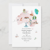 Waterverf Map Australië Destination Wedding Kaart (Voorkant)
