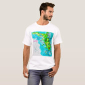 Waterverf Map van Florida T-shirt (Voorkant volledig)