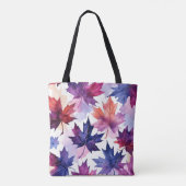 Waterverf Maple Leaf Artistieke Canvas tas (Achterkant)