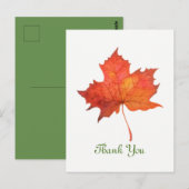 Waterverf Maple Leaf Briefkaart (Voorkant / Achterkant)
