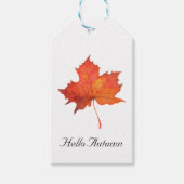 Waterverf Maple Leaf Cadeaulabel (Voorkant)