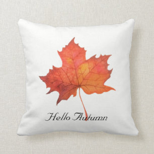 Waterverf Maple Leaf Kussen