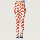 Waterverf Maple Leaf Leggings (Voorkant)