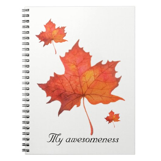 Waterverf Maple Leaf Notitieboek (Voorkant)