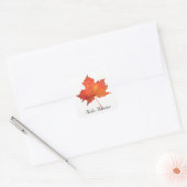 Waterverf Maple Leaf Vierkante Sticker (Envelop)