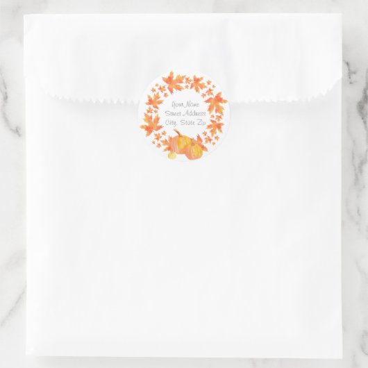 Waterverf Maple Leaves Krans labels (Tas)