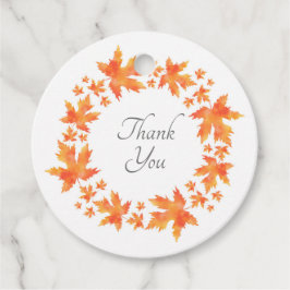 Waterverf Maple lekt adem Bedankjes Labels