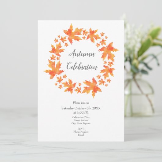 Waterverf Maple lekt adem Kaart (Staand voorkant)