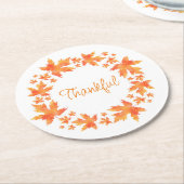 Waterverf Maple lekt adem Ronde Kartonnen Onderzetter (Gebogen)