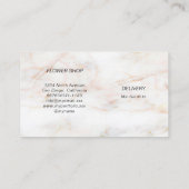 Waterverf Marble Burgundy Floral Visitekaartje (Achterkant)