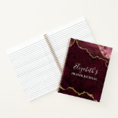 Waterverf Marble Geode Roos Gold Prayer Journal Notitieboek (Binnen)