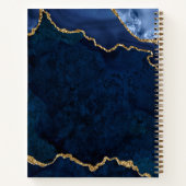 Waterverf Marble Gold Blue Geode Prayer Journal Notitieboek (Achterkant)
