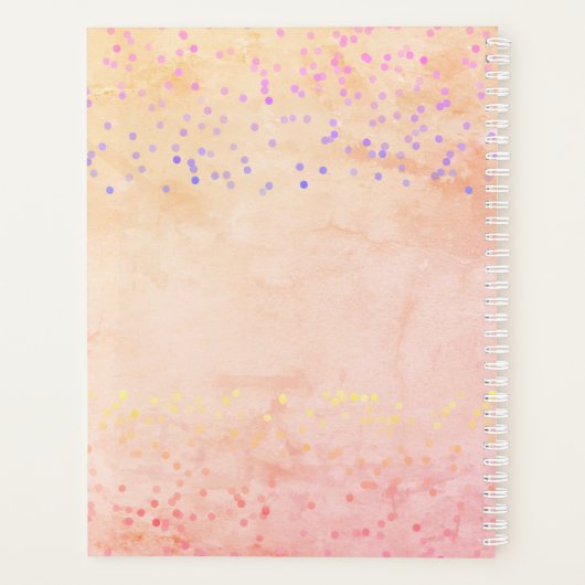 Waterverf Marble Rainbow Confetti Business Planner (Achterkant)