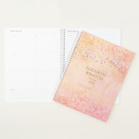 Waterverf Marble Rainbow Confetti Business Planner (Display)