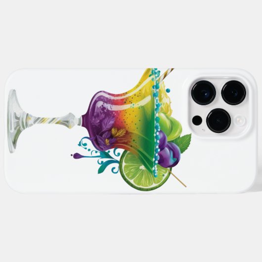  WATERVERF MARDI GRAS BEVERAGES Case-Mate iPhone CASE (Achterkant (horizontaal))