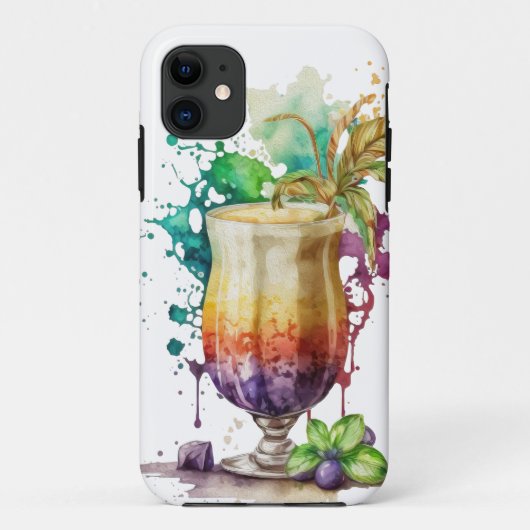  WATERVERF MARDI GRAS BEVERAGES Case-Mate iPhone CASE (Achterkant)