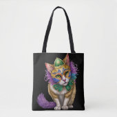 WATERVERF MARDI GRAS CAT TOTE BAG (Voorkant)