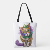 WATERVERF MARDI GRAS CAT TOTE BAG (Achterkant)