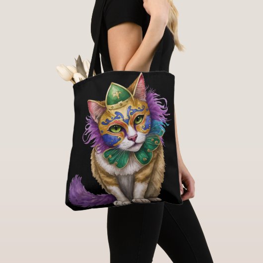 WATERVERF MARDI GRAS CAT TOTE BAG (Dichtbij)
