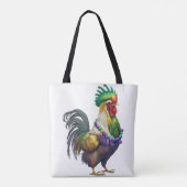 WATERVERF MARDI GRAS CHICKEN TOTE BAG (Achterkant)