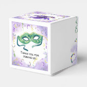 Waterverf Mardi Gras, Fat Tuesday Party Bedankdoosjes (Achterkant)