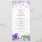 Waterverf Mardi Gras, Fat Tuesday Party Menu (Voorkant)