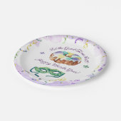 Waterverf Mardi Gras, Fat Tuesday Party Papieren Bordje (Gekanteld)