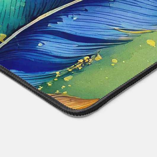 Waterverf Mardi Gras Feather naadloos patroon Bureaumat (Hoek)