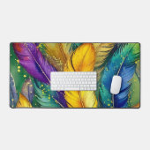 Waterverf Mardi Gras Feather naadloos patroon Bureaumat (Keyboard & Muis)