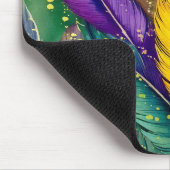 Waterverf Mardi Gras Feather naadloos patroon Muismat (Hoek)