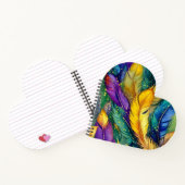 Waterverf Mardi Gras Feather naadloos patroon Notitieboek (Binnen)