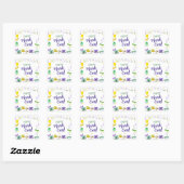 Waterverf Mardi Gras Feestobjecten Vierkante Sticker (Vel)