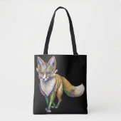 WATERVERF MARDI GRAS FOX MET MASKJE TOTE BAG (Voorkant)