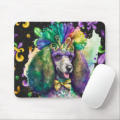 WATERVERF MARDI GRAS FRANS POODLE DOG MUISMAT (Met muis)