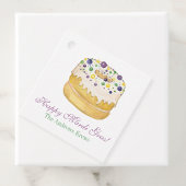 Waterverf Mardi Gras King Cake Bedankjes Labels