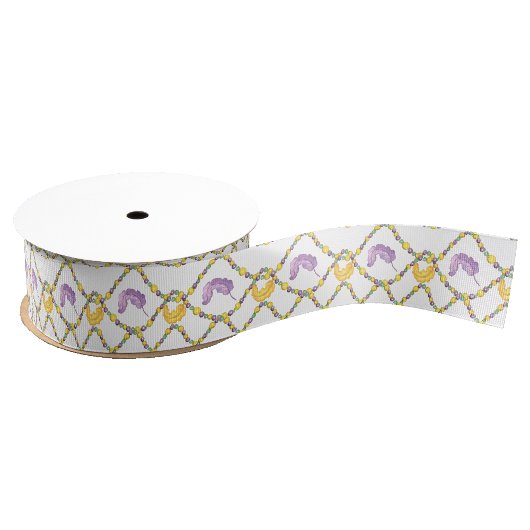 Waterverf Mardi Gras-kralen Grosgrain Lint
