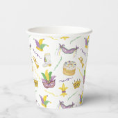 Waterverf Mardi Gras Mask Gepersonaliseerde Partij Papieren Bekers (Achterkant)