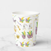 Waterverf Mardi Gras Mask Gepersonaliseerde Partij Papieren Bekers (Rechts)