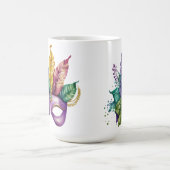  WATERVERF MARDI GRAS MASKER MET VREEMDEN KOFFIEMOK (Center)