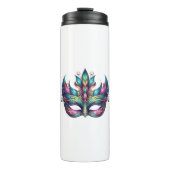 waterverf Mardi Gras maskercarnaval Thermosbeker (Voorkant)