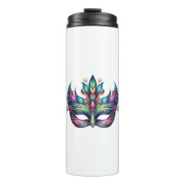 waterverf Mardi Gras maskercarnaval Thermosbeker