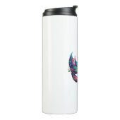 waterverf Mardi Gras maskercarnaval Thermosbeker (Gedraaid links)