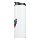 waterverf Mardi Gras maskercarnaval Thermosbeker (Geroteerd rechts)